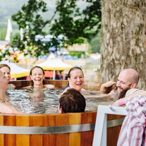 Luxury spa | Green Man Festival 2017 | Bathing under the Sky